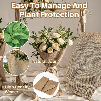 Natural Jute Burlap Tree Wrap Roll for Winter Tree Protection Garden Plant Trunk Cover