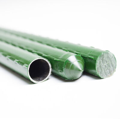 Green Plastic Coated Metal Plant Stakes for Garden Plant Support and Climbing Plants